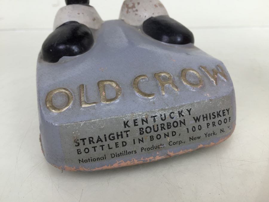 Old Crow Kentucky Straight Bourbon Whiskey Crow Vintage Advertising Display Figure Bar [Photo 3]