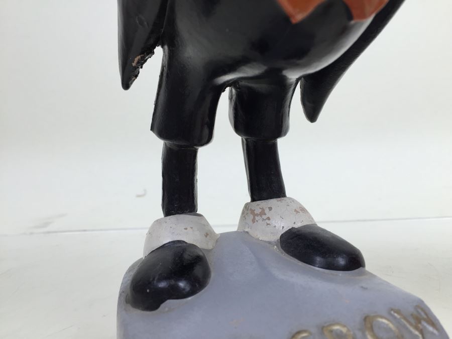 Old Crow Kentucky Straight Bourbon Whiskey Crow Vintage Advertising Display Figure Bar [Photo 16]