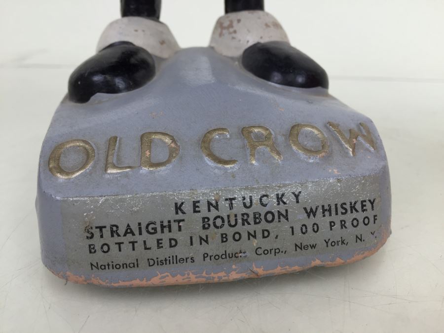Old Crow Kentucky Straight Bourbon Whiskey Crow Vintage Advertising Display Figure Bar [Photo 6]