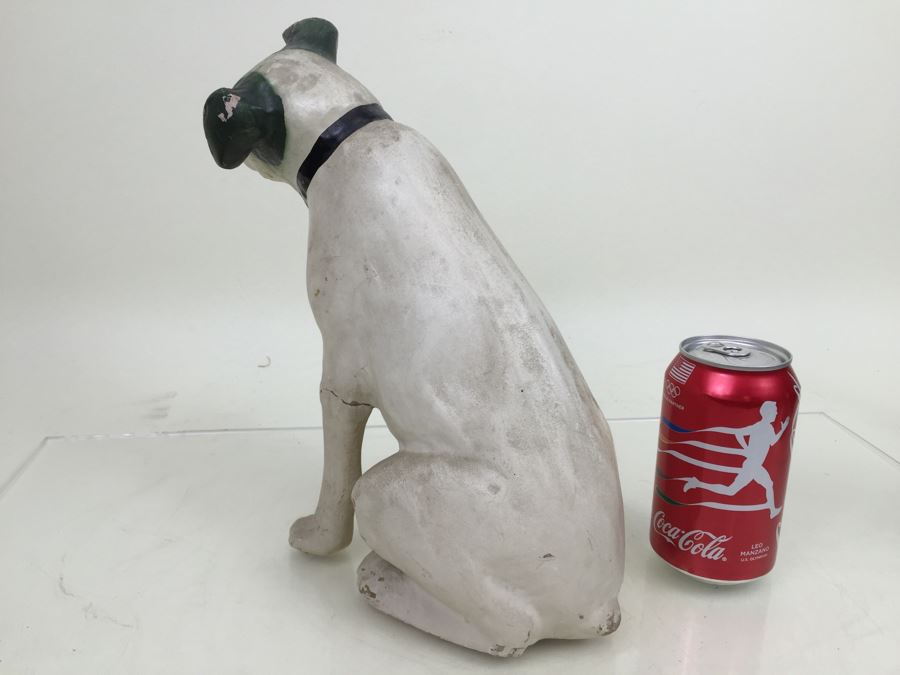 RCA Nipper Dog Statue Old King Cole Paper Mache Store Display Canton Ohio [Photo 14]