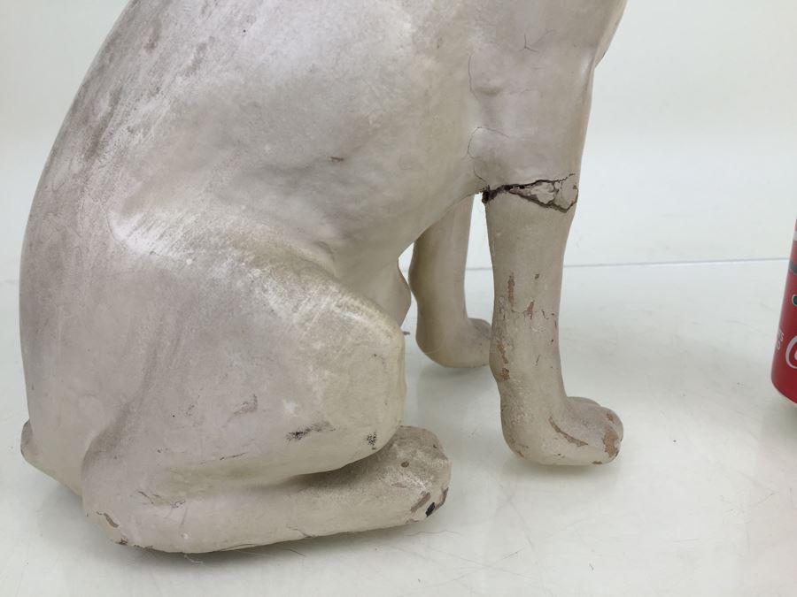 RCA Nipper Dog Statue Old King Cole Paper Mache Store Display Canton Ohio [Photo 17]