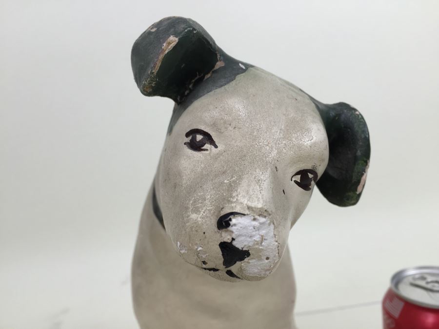 RCA Nipper Dog Statue Old King Cole Paper Mache Store Display Canton Ohio [Photo 5]