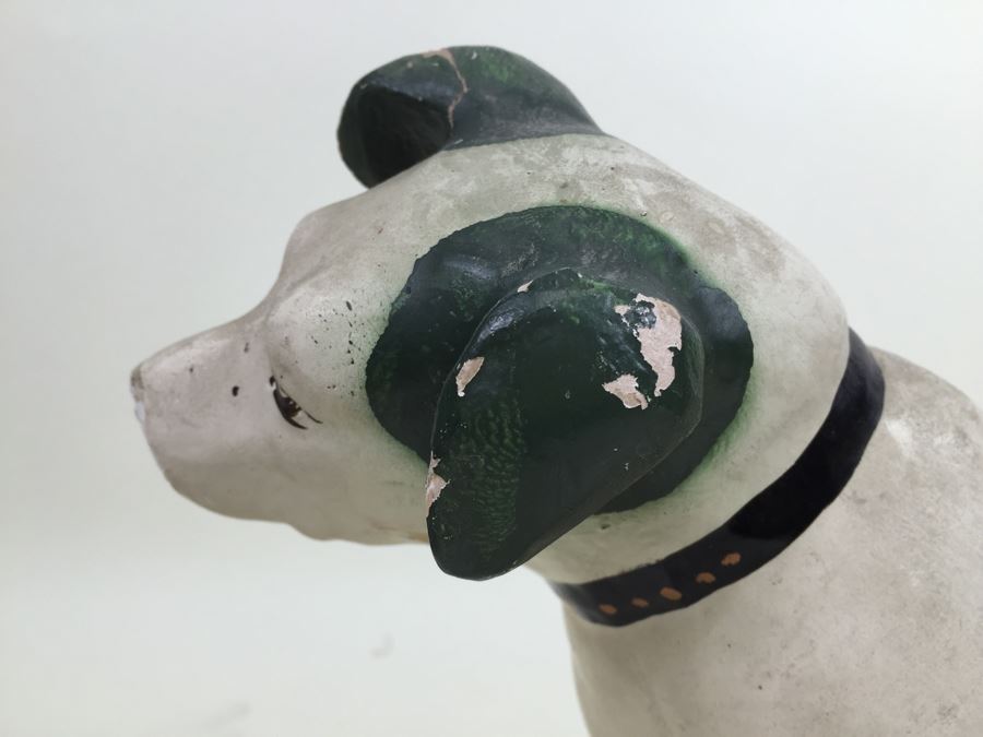 RCA Nipper Dog Statue Old King Cole Paper Mache Store Display Canton Ohio [Photo 9]