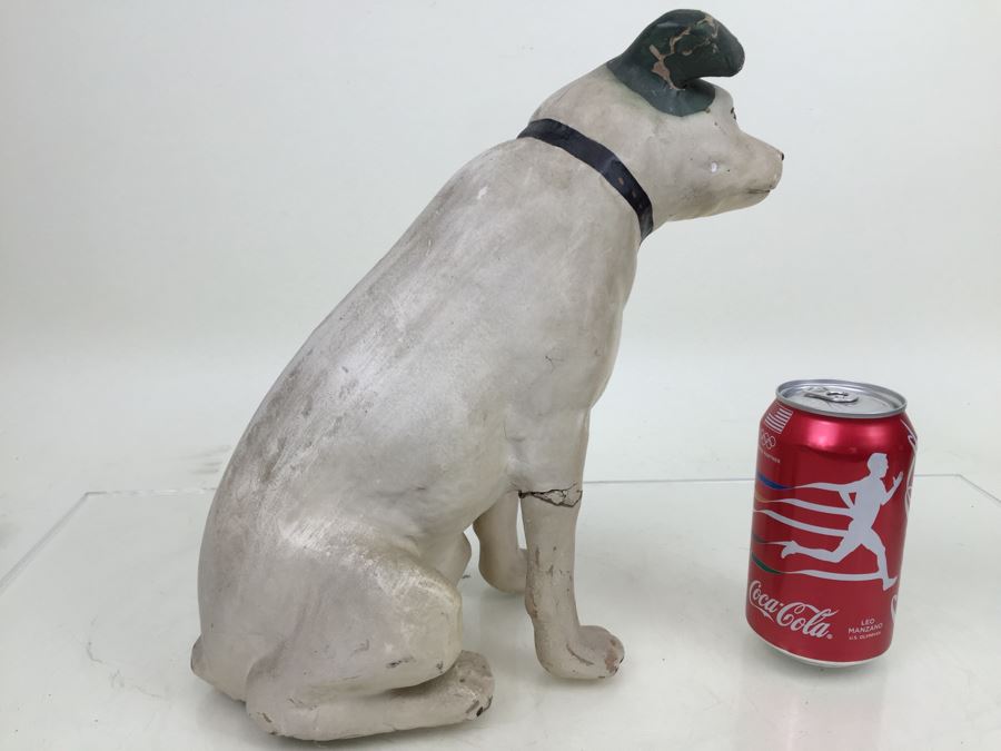 RCA Nipper Dog Statue Old King Cole Paper Mache Store Display Canton Ohio [Photo 16]
