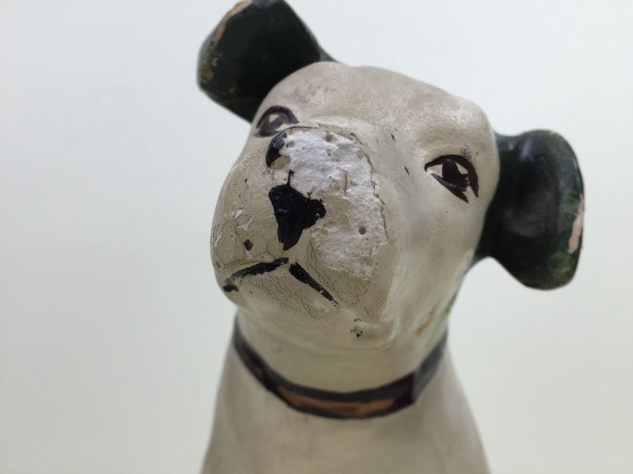 RCA Nipper Dog Statue Old King Cole Paper Mache Store Display Canton Ohio [Photo 22]