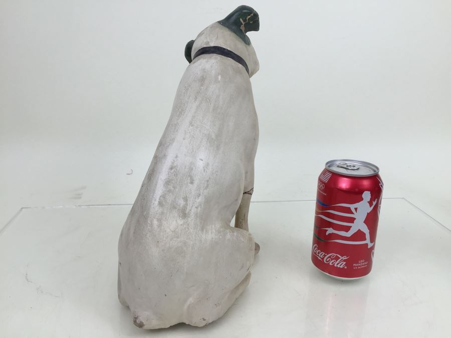 RCA Nipper Dog Statue Old King Cole Paper Mache Store Display Canton Ohio [Photo 15]