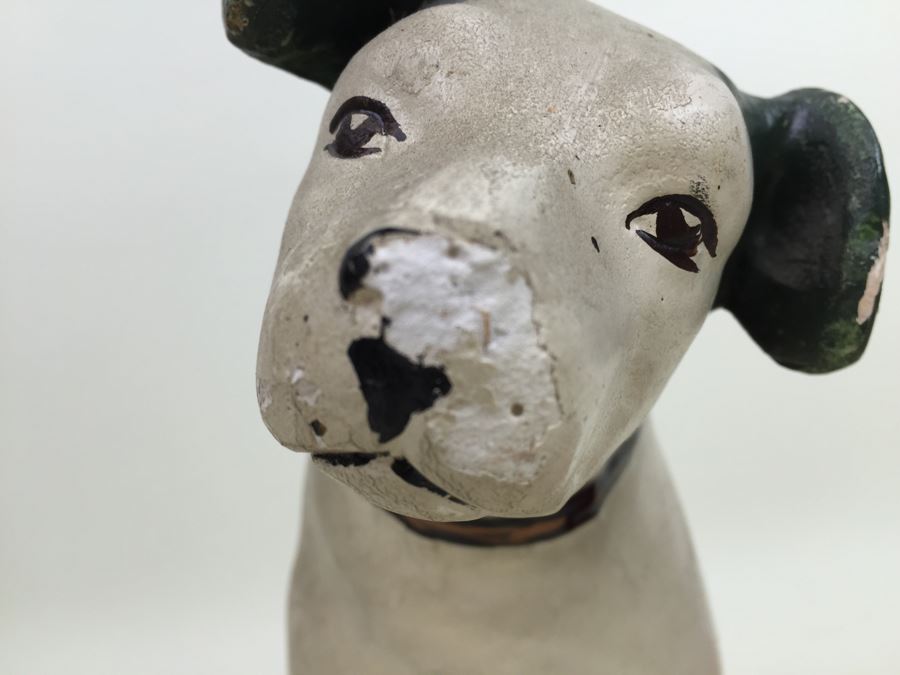 RCA Nipper Dog Statue Old King Cole Paper Mache Store Display Canton Ohio [Photo 23]