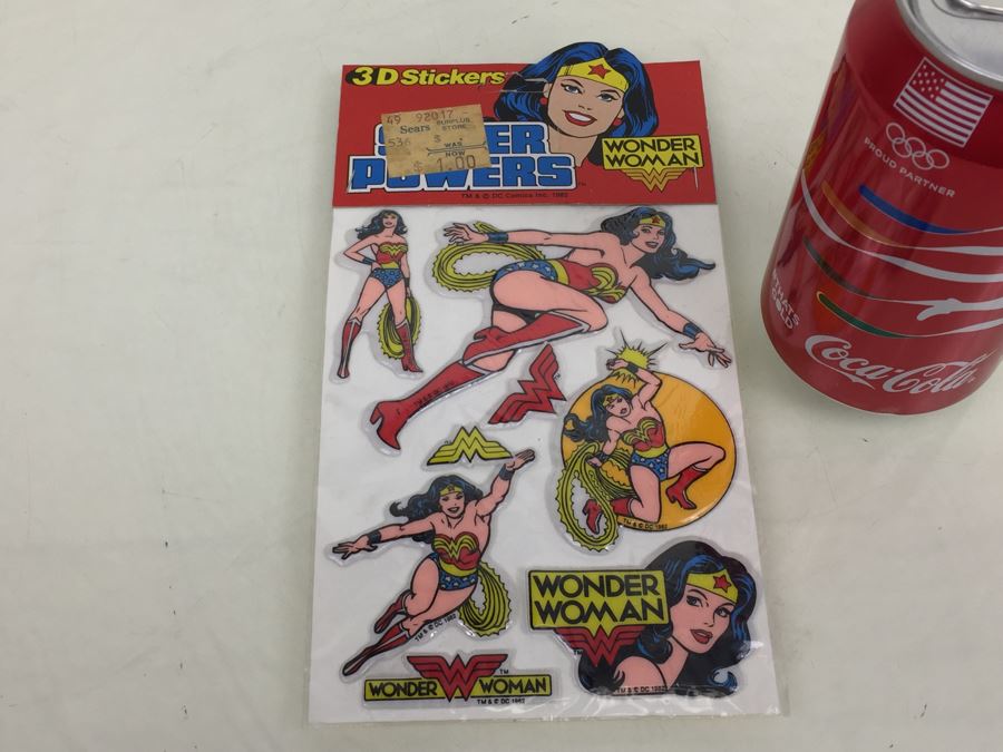 Wonder Woman 3D Stickers New In Packaging DC Comics Vintage 1982 [Photo 1]