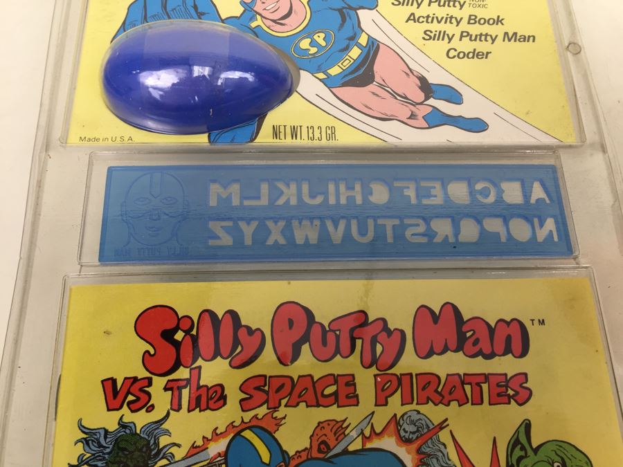 Silly Putty Man Adventure Kit With Egg-Capsule And Silly Putty Man Vs. The Space Pirates Comic Activity Book New In Packaging Vintage 1979 Binney & Smith [Photo 4]