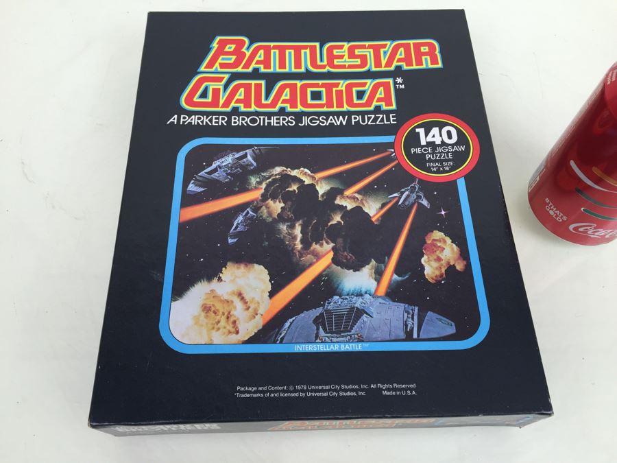 Battlestar Galactica Paker Brothers Jigsaw Puzzle 'Interstellar Battle' New Old Stock Vintage 1978 [Photo 1]