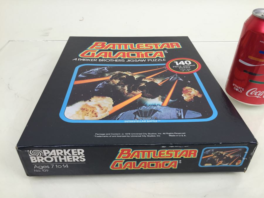 Battlestar Galactica Paker Brothers Jigsaw Puzzle 'Interstellar Battle' New Old Stock Vintage 1978 [Photo 2]