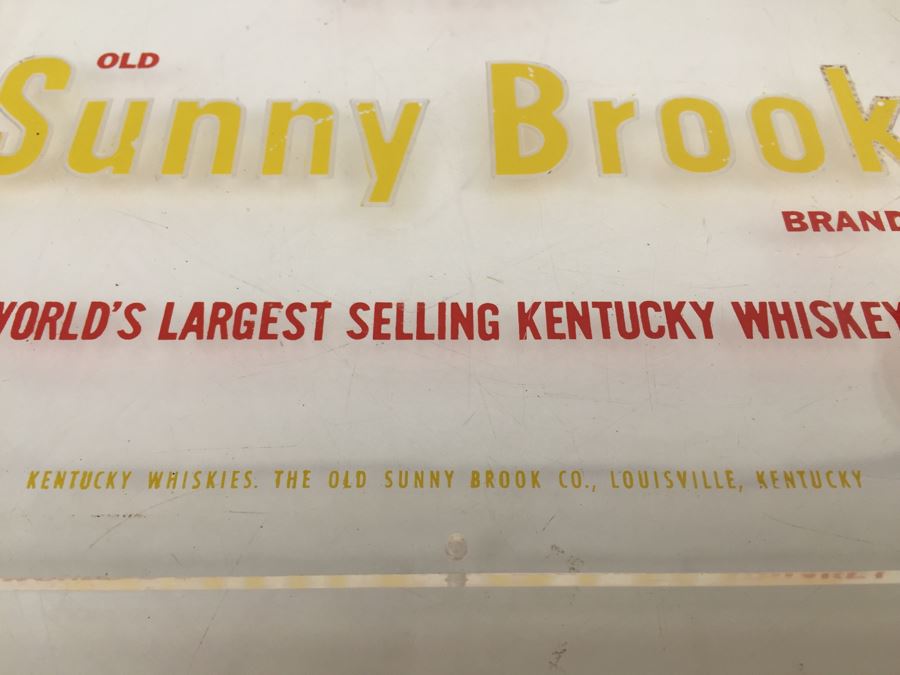 Old Sunny Brook Brand Kentucky Whiskey Liquor Store Bar Advertising Clear Lucite [Photo 6]