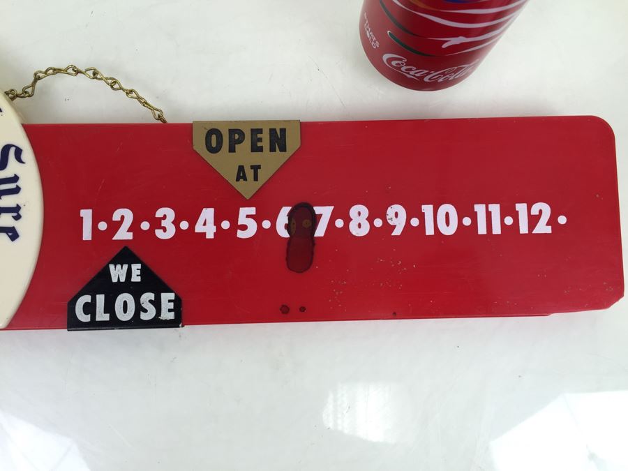 Vintage Seagram's Seven Crown Bar Hours Advertising Sign [Photo 3]