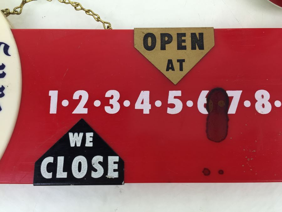 Vintage Seagram's Seven Crown Bar Hours Advertising Sign [Photo 5]