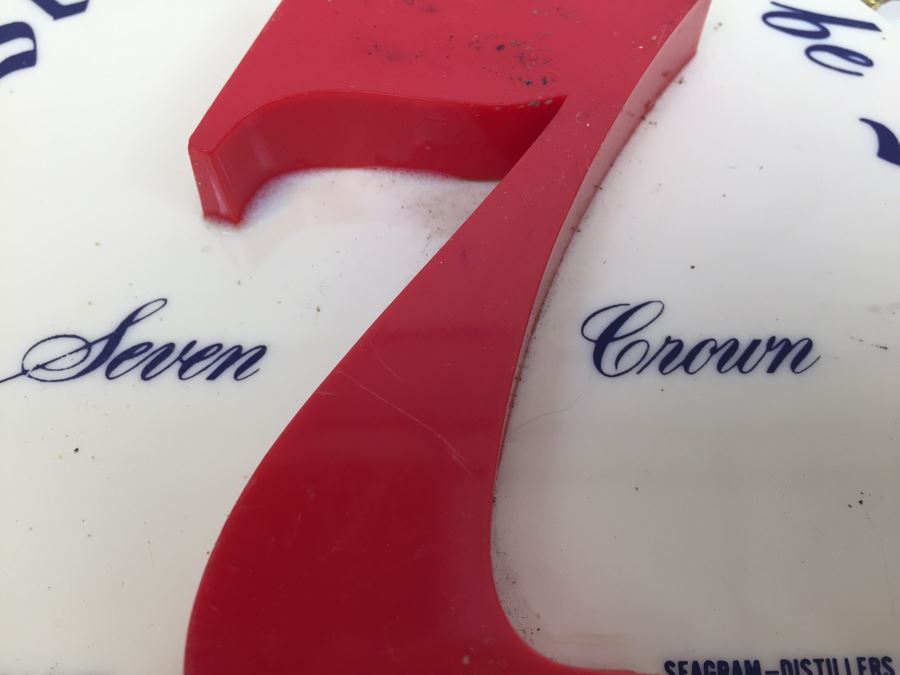 Vintage Seagram's Seven Crown Bar Hours Advertising Sign [Photo 7]