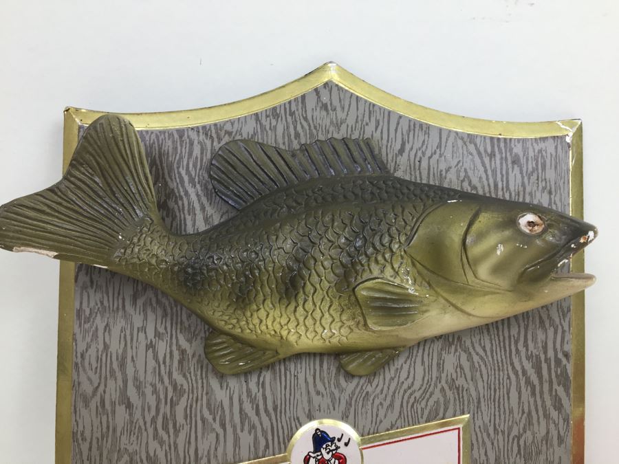 Pfeiffer's Famous Beer Trophy Head Plaque Series For Pfeiffer Brewing Co Black Bass Bar Liquor Store Advertising [Photo 4]