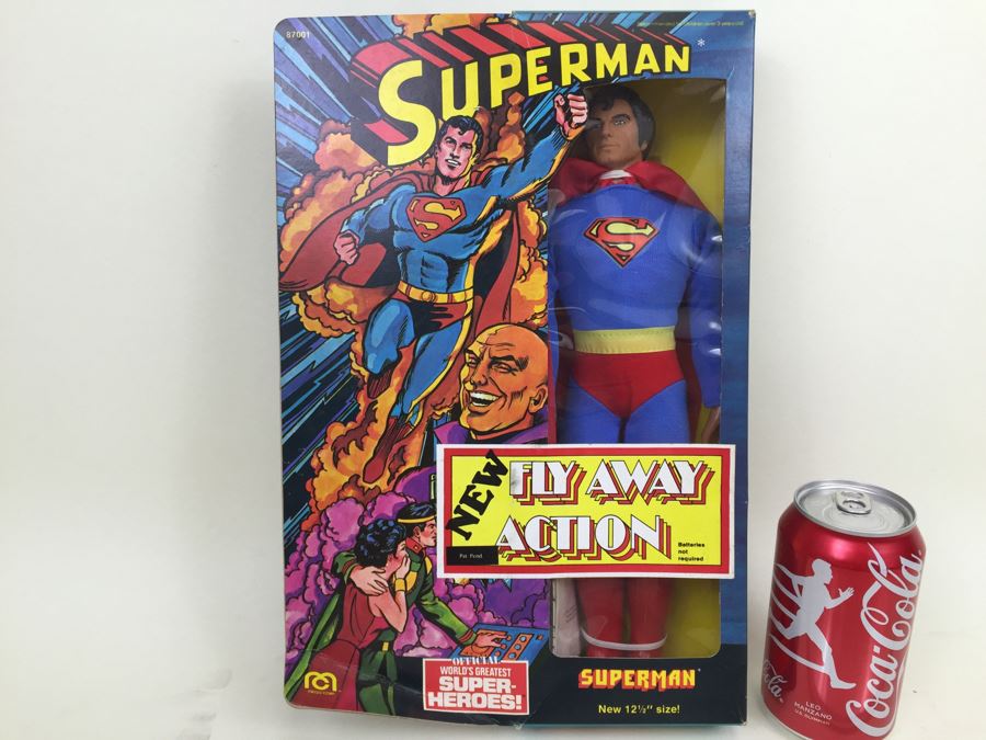 MEGO Superman Fly Away Action Figure 12 1/2' Size New In Box 87001 Vintage 1977