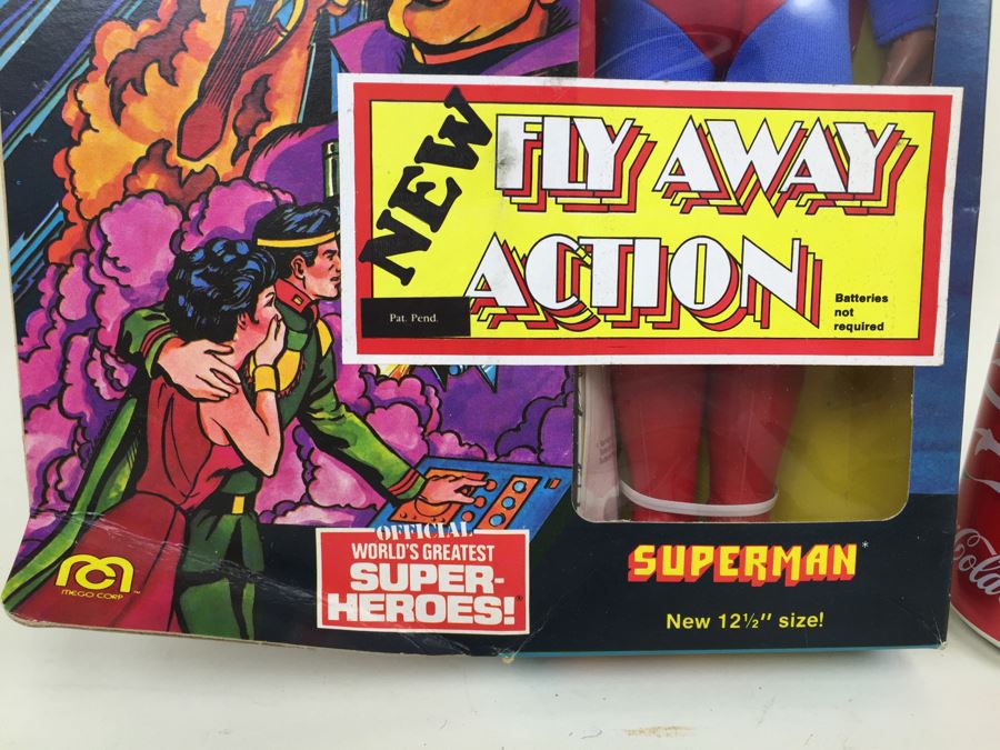 MEGO Superman Fly Away Action Figure 12 1/2' Size New In Box 87001 Vintage 1977 [Photo 7]