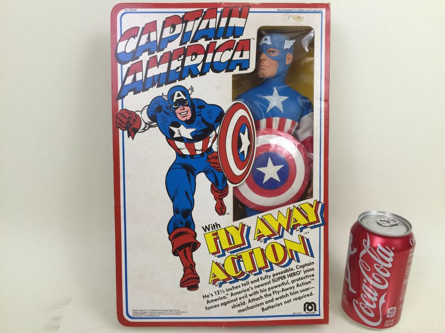 MEGO Captain America Fly Away Action Figure 12 1/2' Size New In Box 83000 Vintage 1979