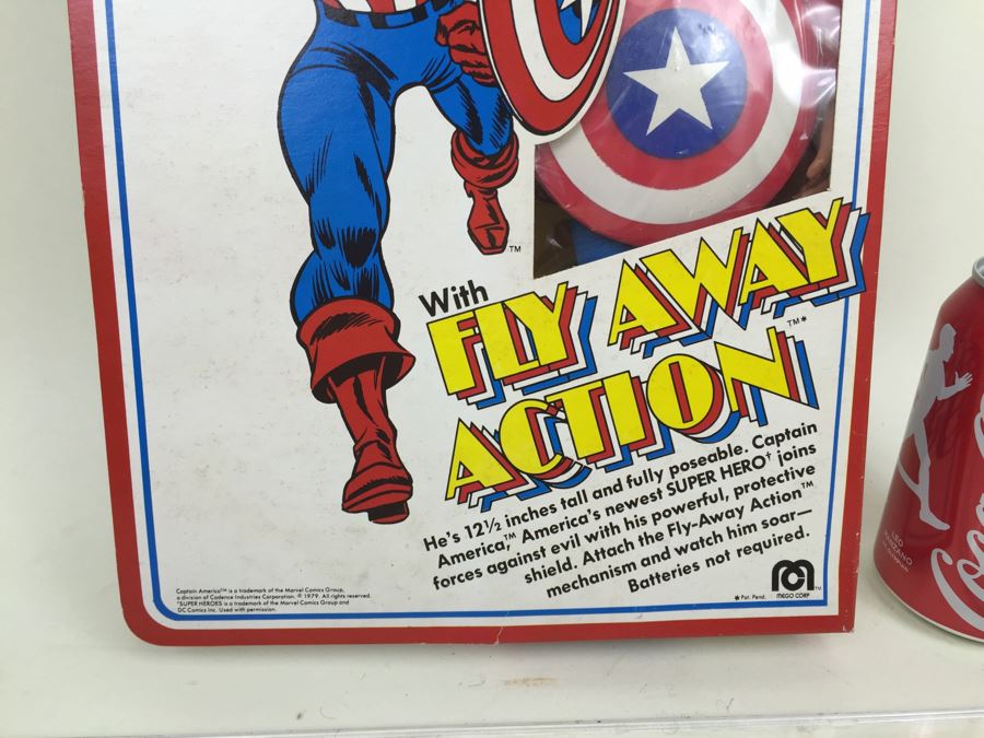 MEGO Captain America Fly Away Action Figure 12 1/2' Size New In Box 83000 Vintage 1979 [Photo 6]