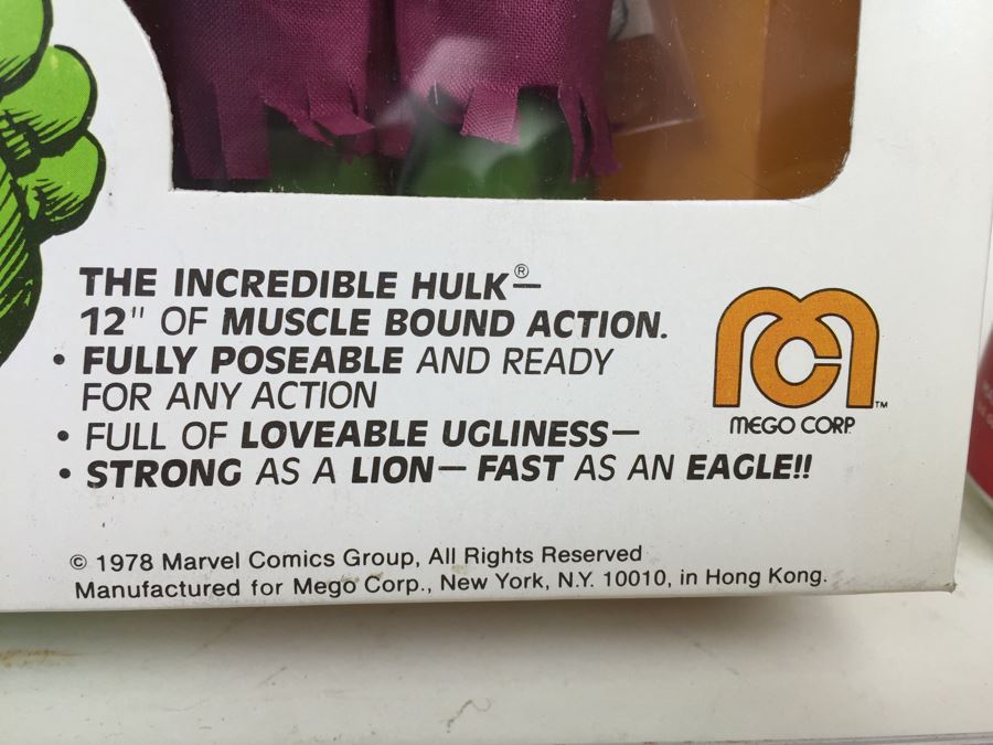 MEGO The Incredible HULK Fly Away Action Figure 12' Size New In Box 81304 Vintage 1978 [Photo 9]
