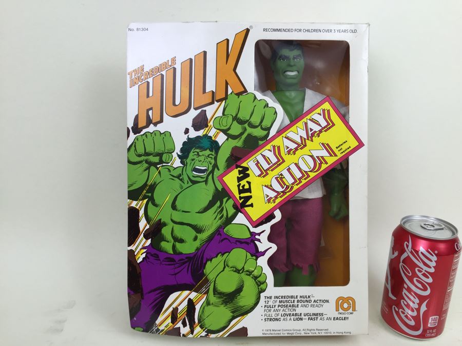 Vintage Marvel Hasbro Incredible Hulk Poseable Action Figure 12