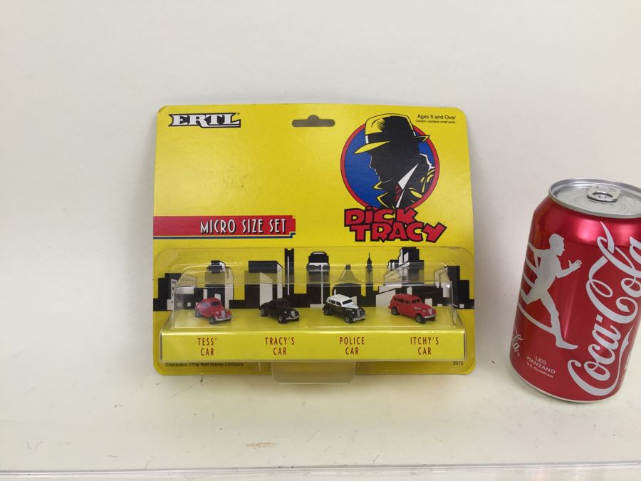 ERTL Dick Tracy Micro Size Set Of Cars 2672 New In Packaging Vintage 1990 Walt Disney Company