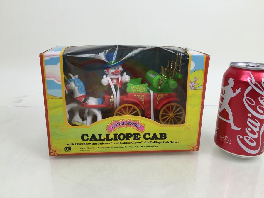 MEGO Calliope Cab With Chauncey The Unicorn And Cabbie Clown The Calliope Cab Driver Vintage 1981 New In Box