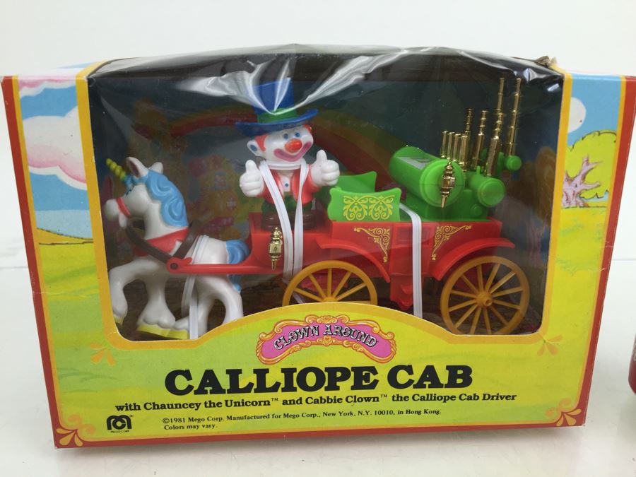 MEGO Calliope Cab With Chauncey The Unicorn And Cabbie Clown The Calliope Cab Driver Vintage 1981 New In Box [Photo 4]