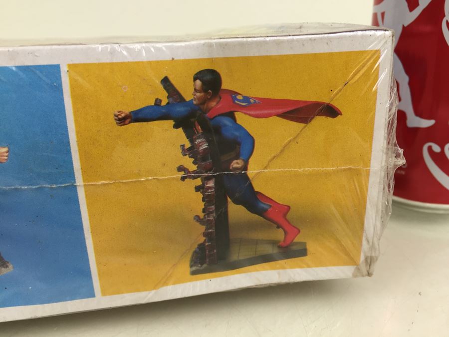 SUPERMAN MONOGRAM Model Kit Featuring Superman Punching Through Brick Wall 8' Tall 6301 New In Box Sealed DC Comics Vintage 1978 [Photo 3]