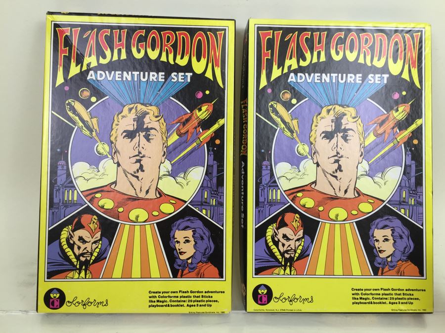 Pair Of Flash Gordon Adventure Set Colorforms New In Box Vintage 1980 [Photo 4]