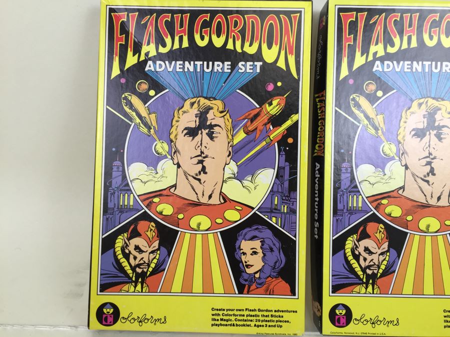 Pair Of Flash Gordon Adventure Set Colorforms New In Box Vintage 1980 [Photo 5]
