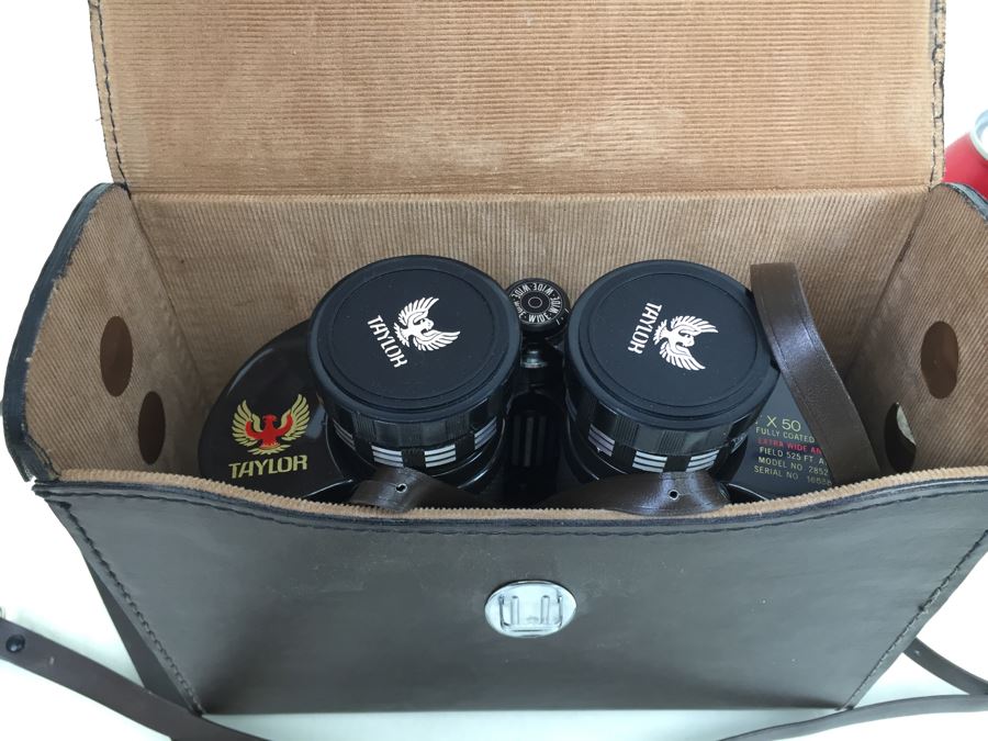 TAYLOR Field Binoculars 7 X 50 Model No. 2852 Japan With Case Like New [Photo 8]