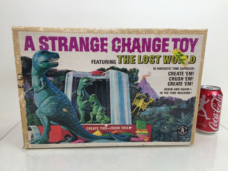 A Strange Change Toy Featuring THE LOST WORLD 16 Time Capsules Mattel 4581 Vintage 1967 With Box