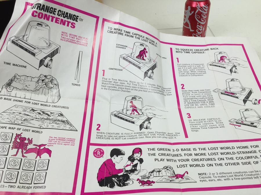 A Strange Change Toy Featuring THE LOST WORLD 16 Time Capsules Mattel 4581 Vintage 1967 With Box [Photo 33]