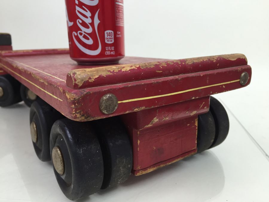 Vintage Wooden Toy Truck With Trailer By Seaver Toy Company STC Burbank CA [Photo 15]
