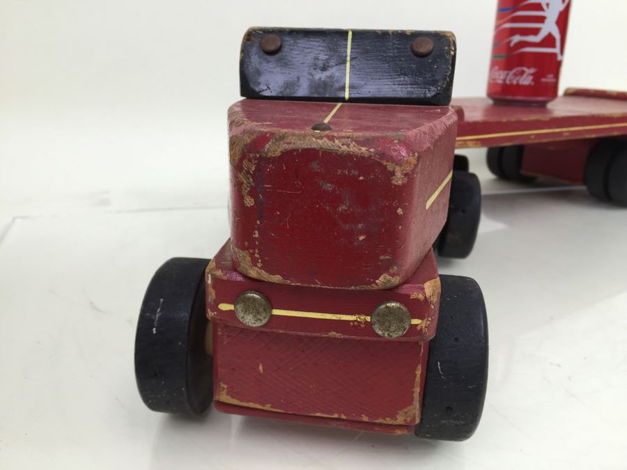 Vintage Wooden Toy Truck With Trailer By Seaver Toy Company STC Burbank CA [Photo 10]