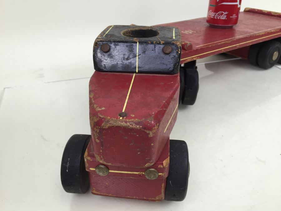 Vintage Wooden Toy Truck With Trailer By Seaver Toy Company STC Burbank CA [Photo 12]
