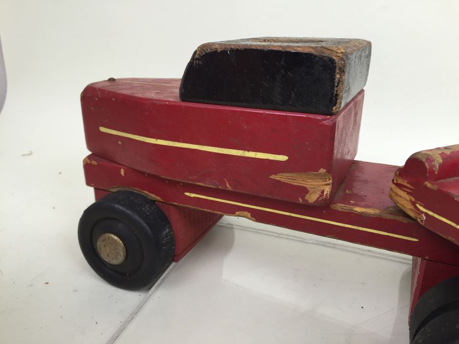 Vintage Wooden Toy Truck With Trailer By Seaver Toy Company STC Burbank CA [Photo 18]