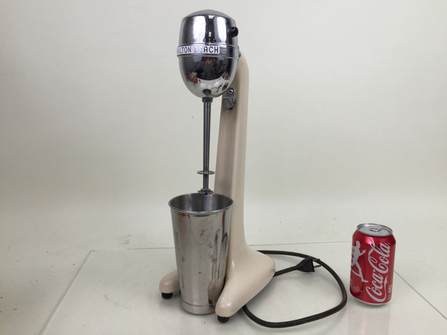 Vintage Hamilton Beach Milk Shake Maker Mixer Blender Model 33 With Original Stainless Steel Cup