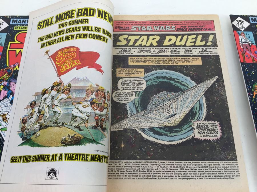 (3) STAR WARS Marvel Comics Comic Books #15 Diamond 35 Cent Vintage 1978 [Photo 3]