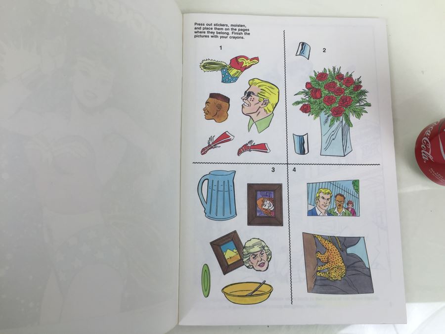 Pair Of Golden Books Wonder Woman Sticker Fun DC Comics New Old Stock Vintage 1991 [Photo 9]