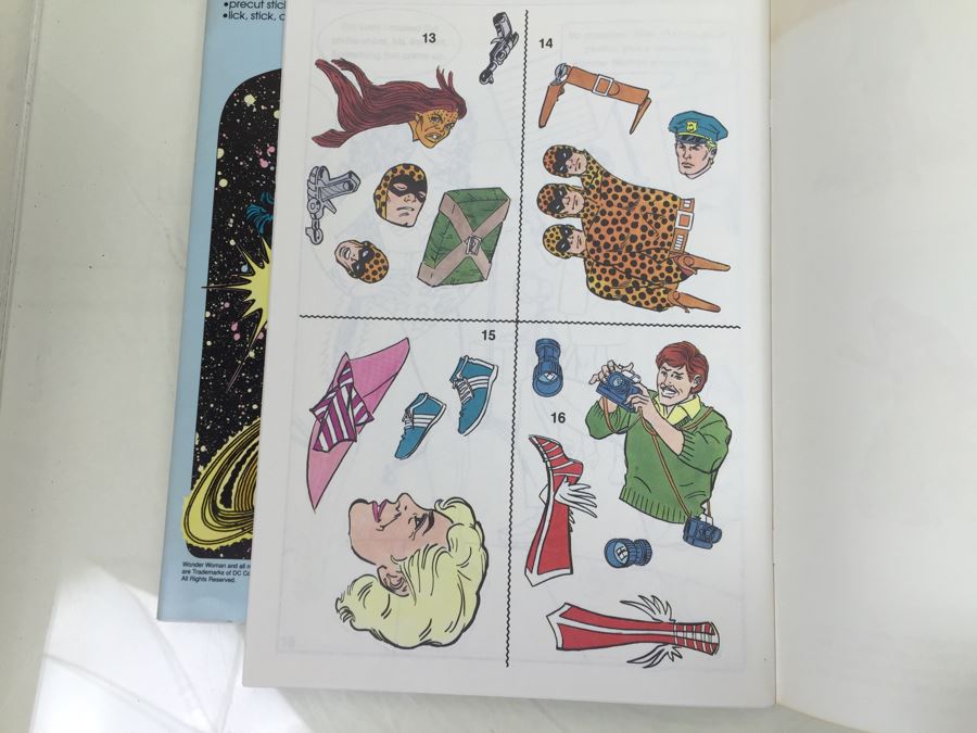 Pair Of Golden Books Wonder Woman Sticker Fun DC Comics New Old Stock Vintage 1991 [Photo 10]