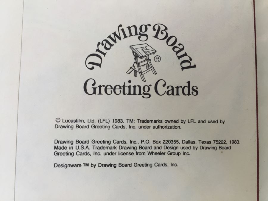 STAR WARS Return Of The JEDI Centerpiece Designware Drawing Board Greeting Cards New Old Stock Vintage 1983 [Photo 8]