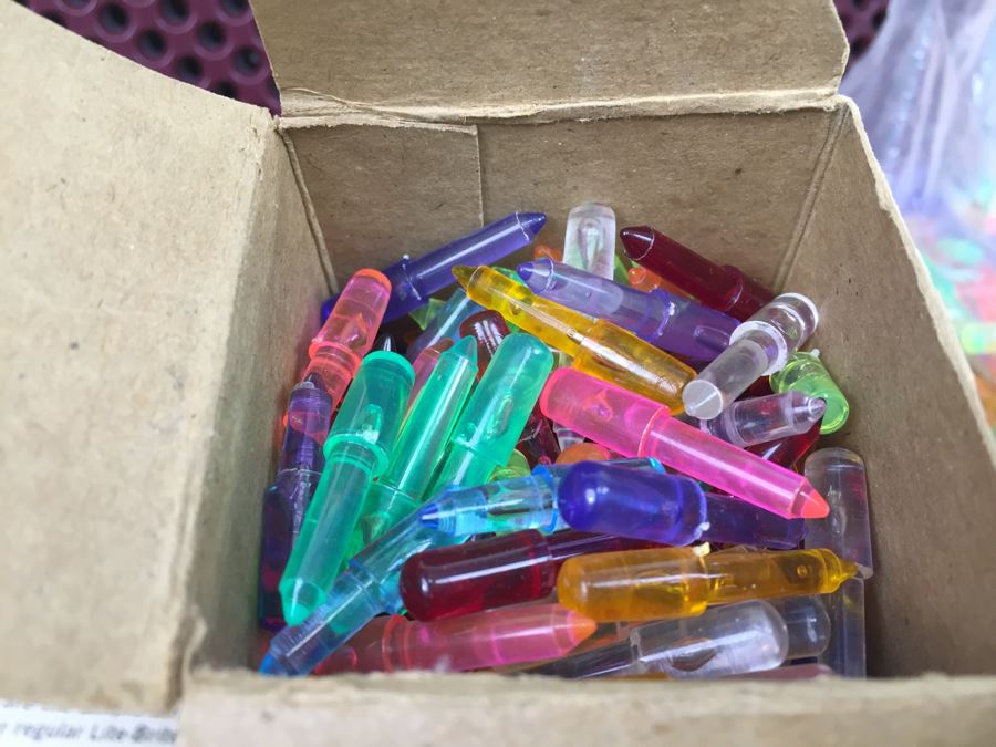 Vintage LITE-BRITE By HASBRO 5455 With Box And Tons Of Extra Colored Light Pegs Vintage 1967 [Photo 13]