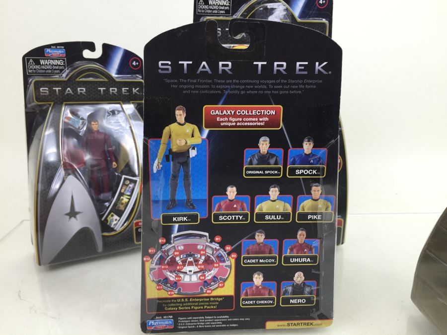 (9) STAR TREK Playmates Action Figures New In Packaging SPOCK, ORIGINAL SPOCK, CAPTAIN KIRK, + More From 2009 [Photo 30]