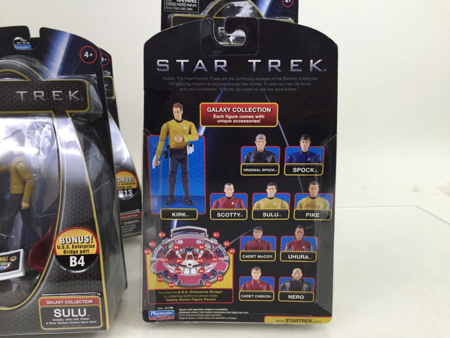 (9) STAR TREK Playmates Action Figures New In Packaging SPOCK, ORIGINAL SPOCK, CAPTAIN KIRK, + More From 2009 [Photo 26]