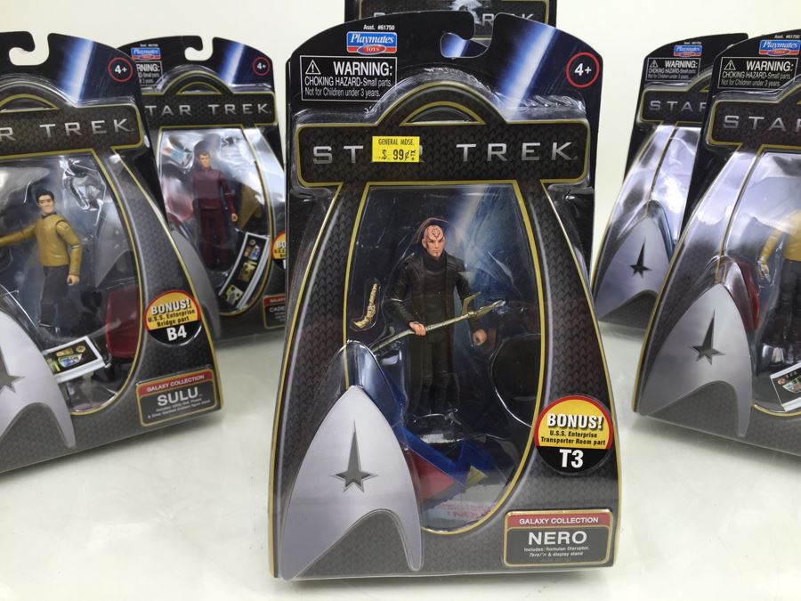 (9) STAR TREK Playmates Action Figures New In Packaging SPOCK, ORIGINAL SPOCK, CAPTAIN KIRK, + More From 2009 [Photo 11]