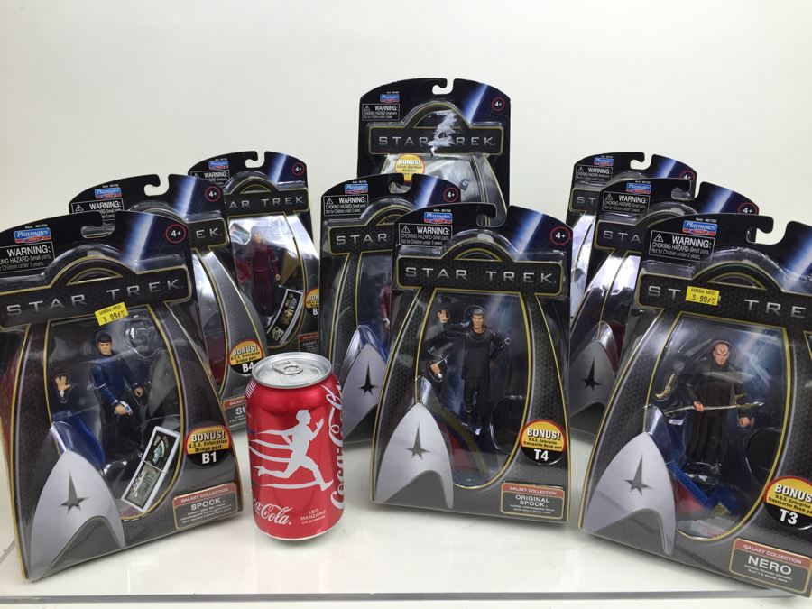 (9) STAR TREK Playmates Action Figures New In Packaging SPOCK, ORIGINAL SPOCK, CAPTAIN KIRK, + More From 2009 [Photo 4]