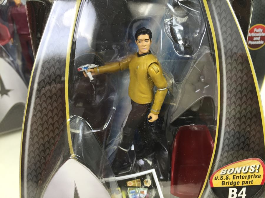 (9) STAR TREK Playmates Action Figures New In Packaging SPOCK, ORIGINAL SPOCK, CAPTAIN KIRK, + More From 2009 [Photo 28]